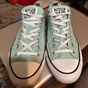 Mint green converse lows size 12